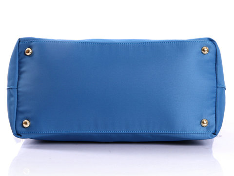2014 Prada tessuto nylon shopper tote bag BN2107 blue